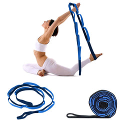 Yoga Belt/Stretching Strap 8 Loop Option Varient for Yoga, Pilates, Exercise, Physical Therapy Home Fitness