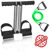 Double Tummy Trimmer & Double Resistance Tube, Muscle Chest Expander Rope Workout Pulling Exerciser Fitness Exercise Tube Sports Yoga