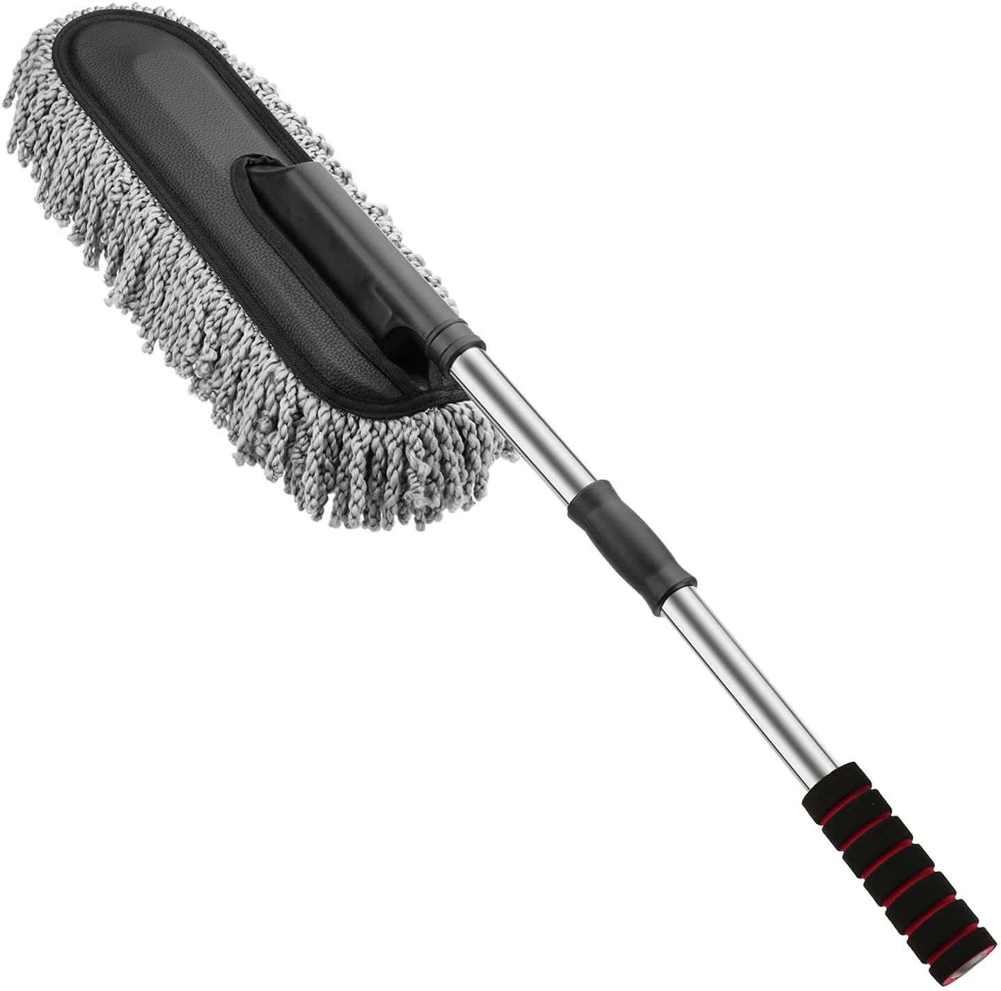 Progience Microfiber Wash Brushes With Long Handle Scalable Car Cleaning  Wet and Dry Duster