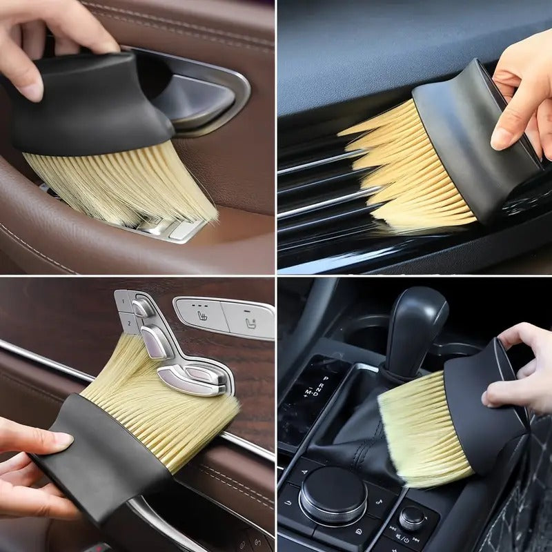 Progience 5 PCS car cleaning kit Microfiber Car Duster with Long Handle Car Cleaning Brush Exteriror and Interiror Car Cleaning Cloth Car MINI DASHBOARD + LARGE DASHBOARD Cleaner Brush for Car, Motorbike, SUVs Car Cleaning Kit