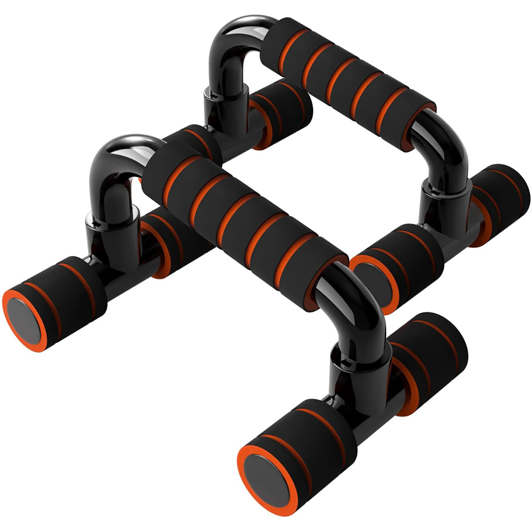 AJRO DEAL 4-in-1 Home Gym Fitness Kit – Push-Up Bars, Abs Roller, Tummy Trimmer & Resistance Tube | Workout Accessories for Men & Women