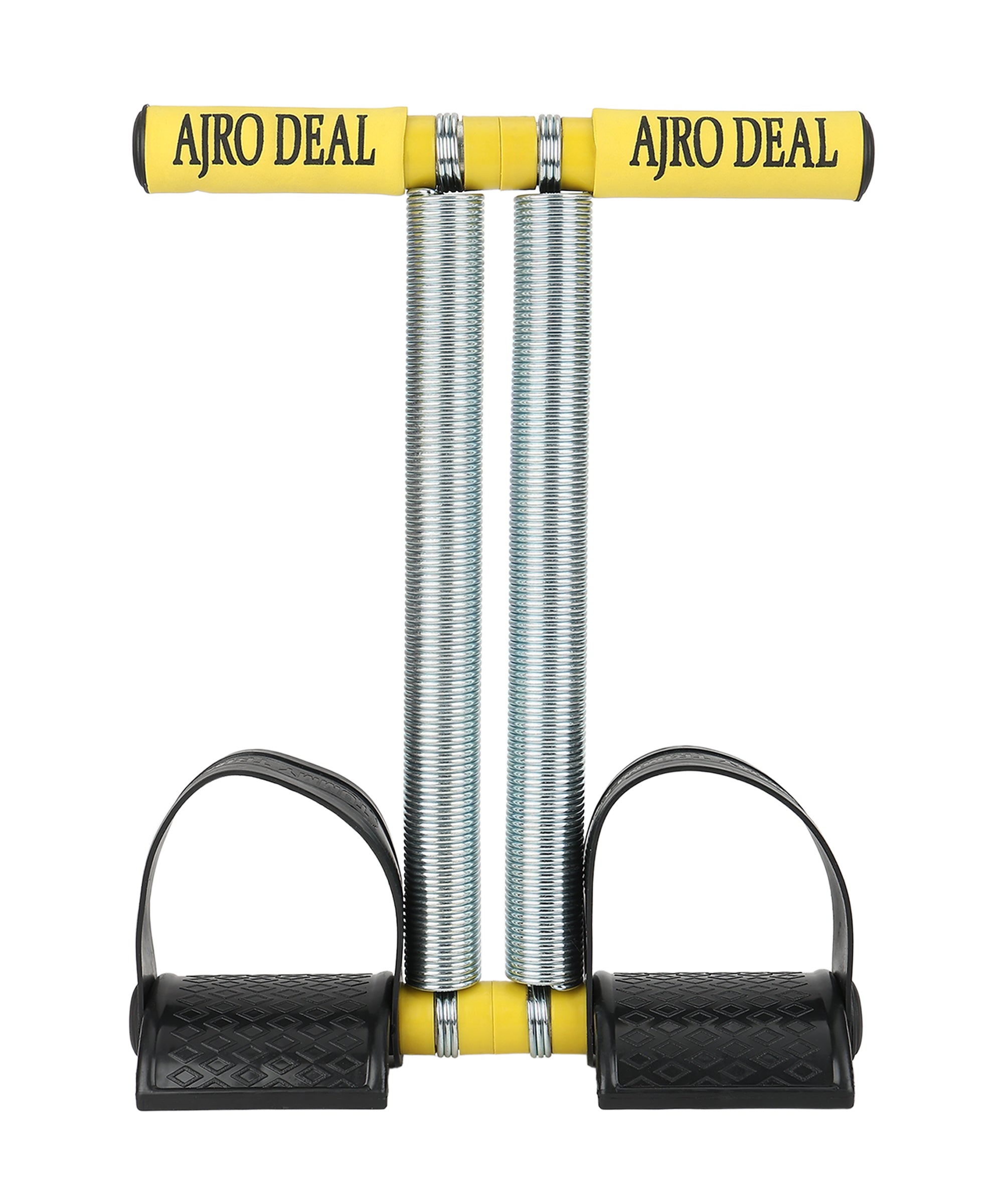 AJRO DEAL 4-in-1 Home Gym Fitness Kit – Push-Up Bars, Abs Roller, Tummy Trimmer & Resistance Tube | Workout Accessories for Men & Women
