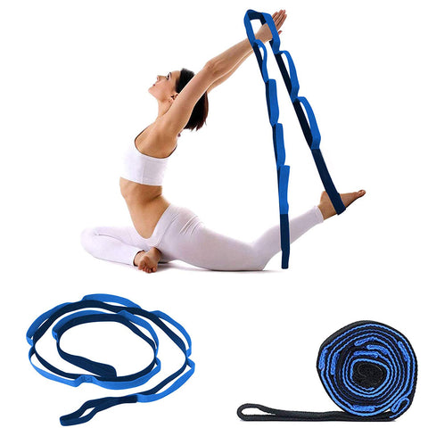 Yoga Belt/Stretching Strap 8 Loop Option Varient for Yoga, Pilates