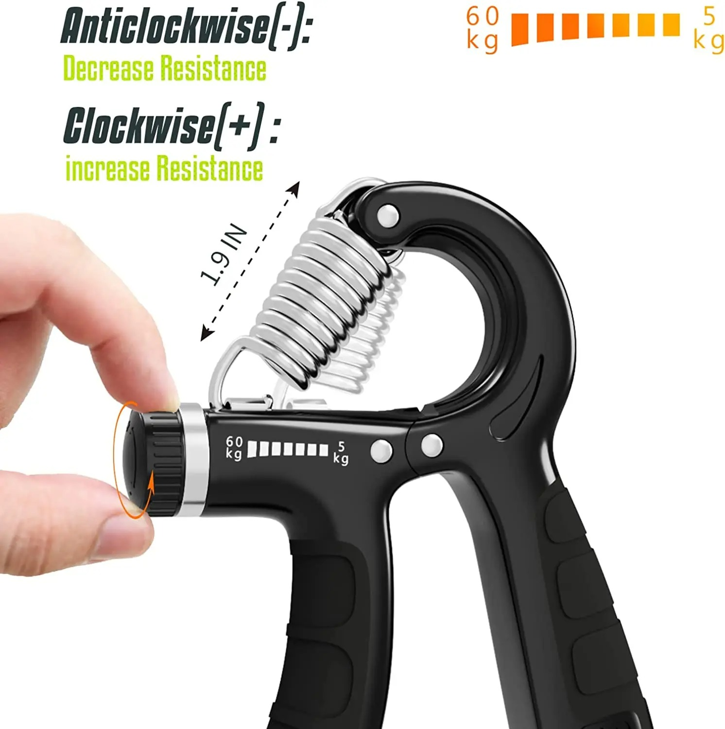 AJRO DEAL Hand Power Gripper & Finger Resistance Band | Hand Grip Strengthener for Muscle Building, Finger Exercise & Injury Recovery