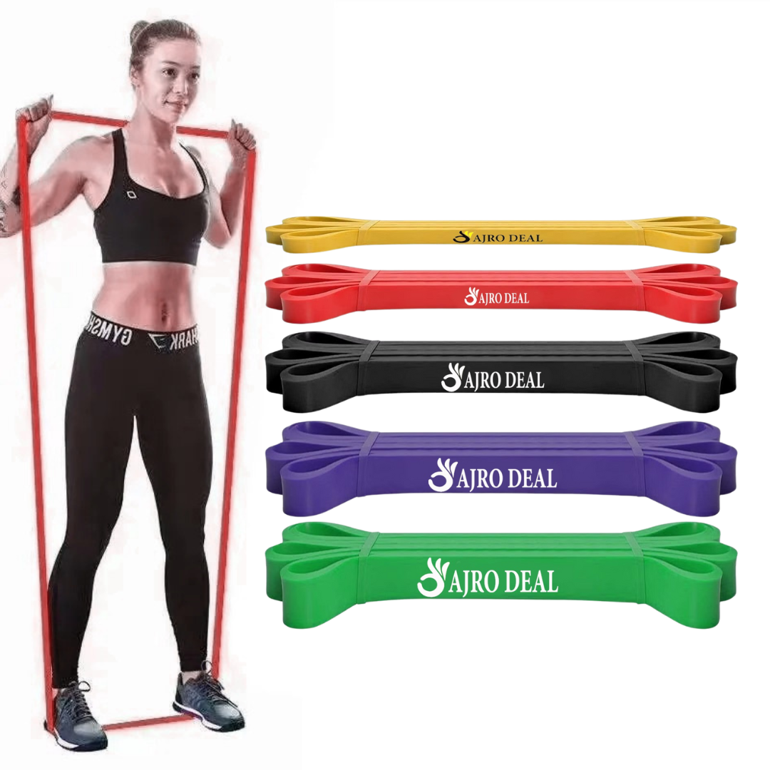 Heavy Resistance Band, Pull Up Bands, Resistance Bands, Loop Bands Toning Bands Best to Gym, Workout, Stretching & Home Exercise for Men & Women (Yellow,Red/Extra Light & Light Resistance)