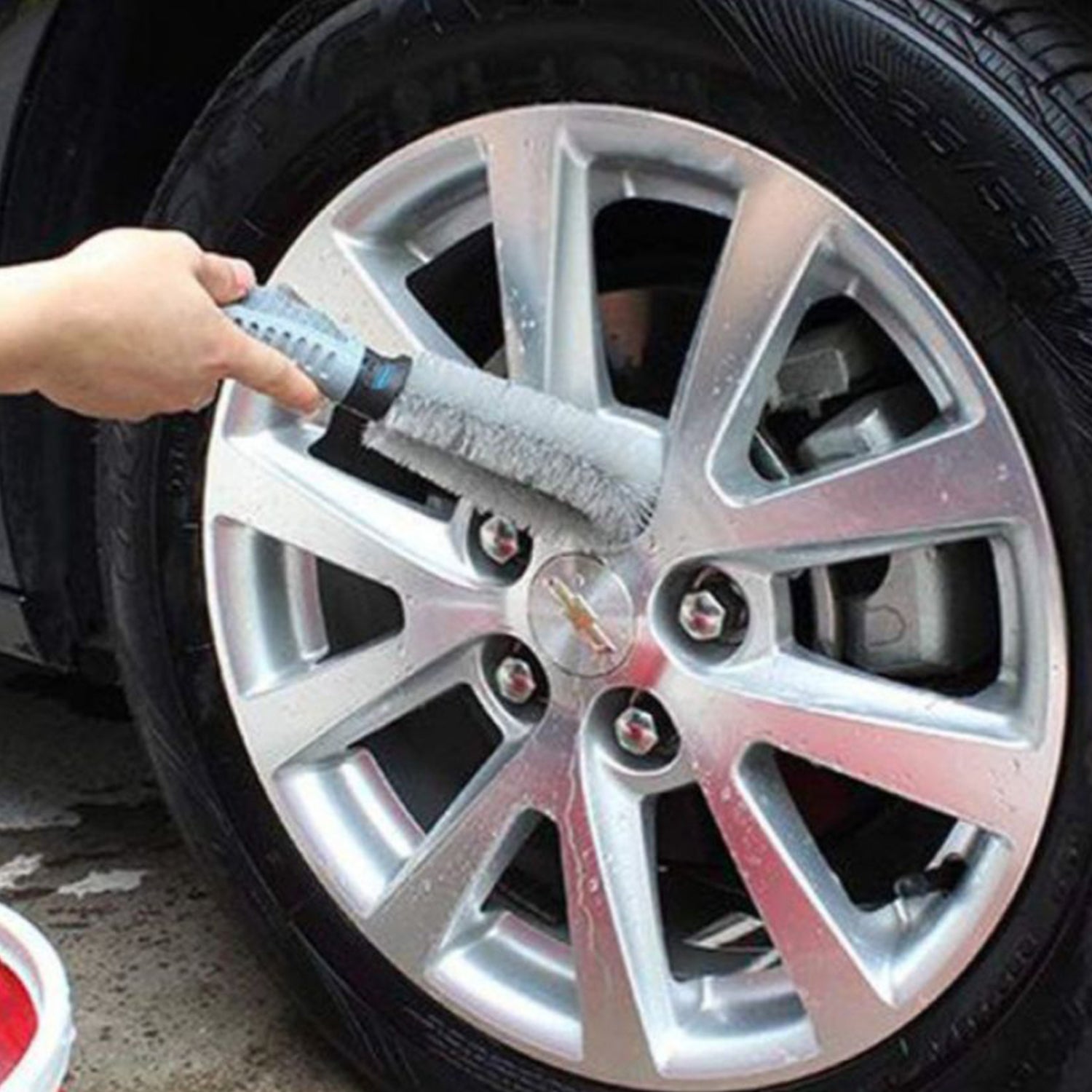 Progience Rim Brush Hub Clean Plastic Coated Wire Wash Washing Cleaning