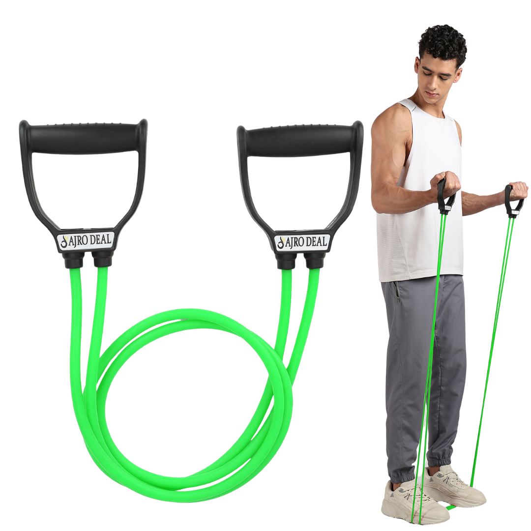 Double Spring Tummy Trimmer with Heavy Resistance Band & Toning Tube | Ab Exerciser for Weight Loss, Core Strength & Full Body Workout