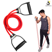 Double Tummy Trimmer & Double Resistance Tube, Muscle Chest Expander Rope Workout Pulling Exerciser Fitness Exercise Tube Sports Yoga