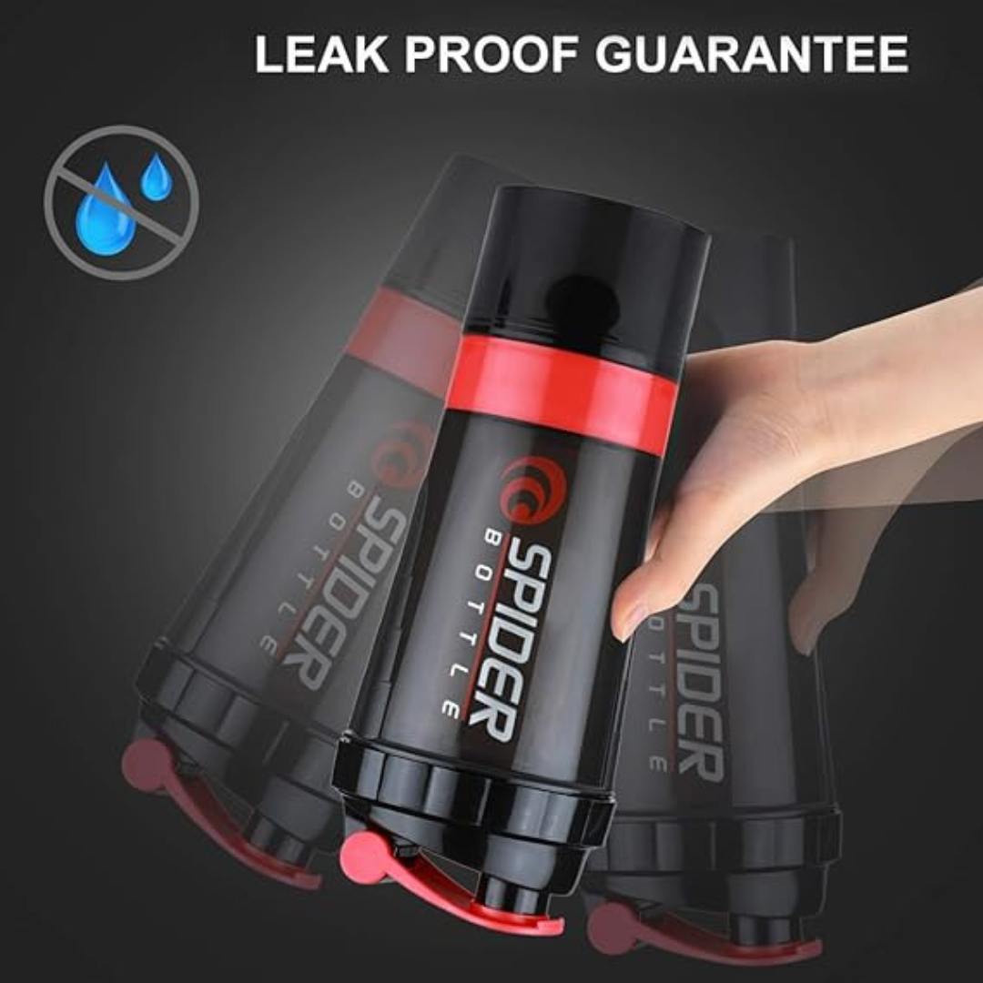 Gym Shaker Bottle, Shakers for Protein Shake with 2 Storage Compartment Gym protein shaker for workout