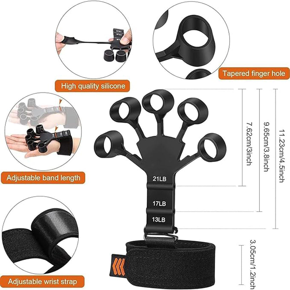 Adjustable Hand Gripper & Guitar Strength Trainer for Home & Gym Workouts | Perfect for Finger & Forearm Hand Exercises & Strength Building for Men & Women