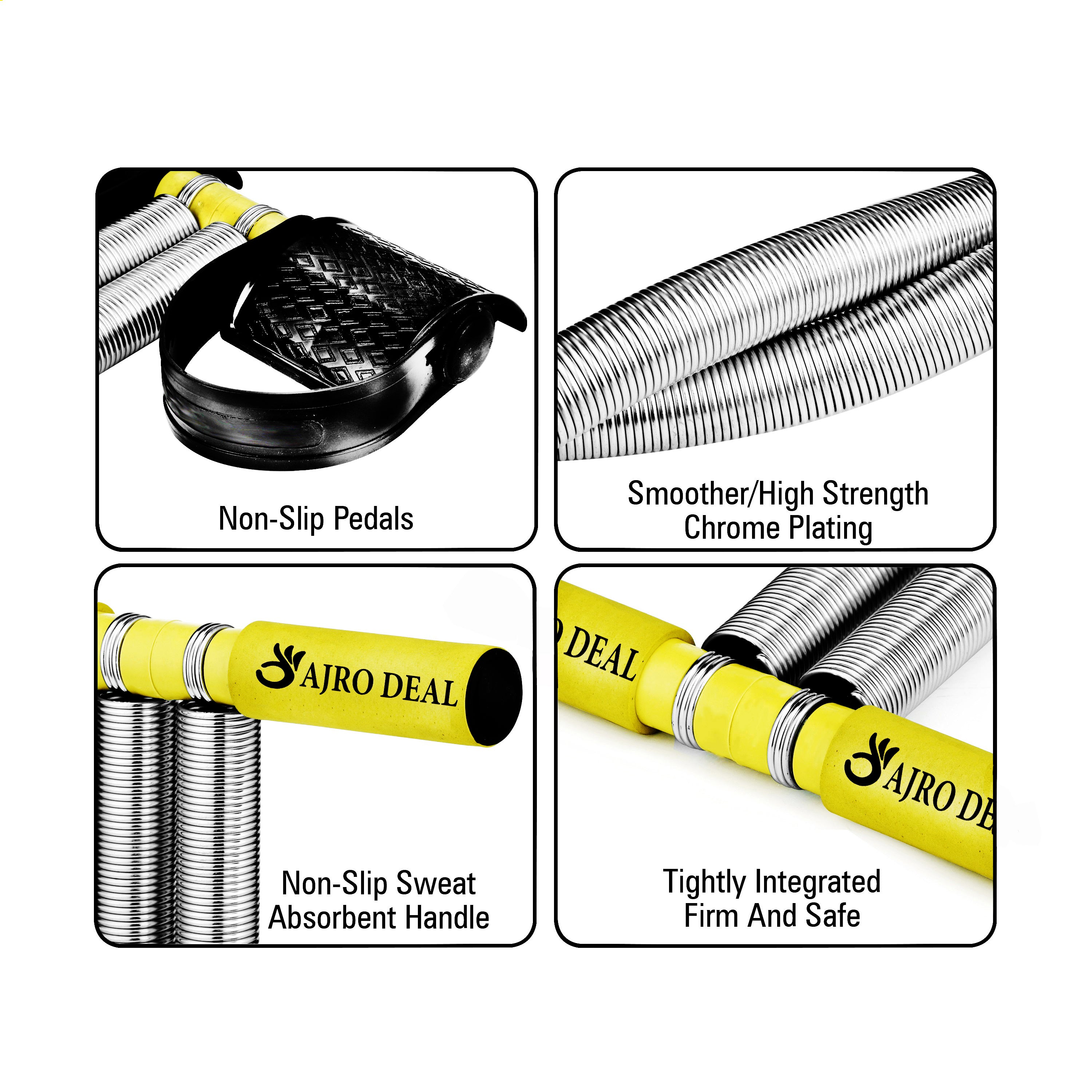 Double Spring Tummy Trimmer with Heavy Resistance Band & Toning Tube | Ab Exerciser for Weight Loss, Core Strength & Full Body Workout