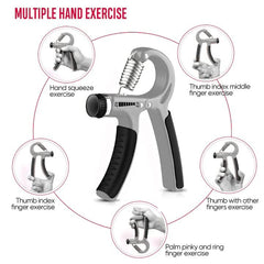 Adjustable Hand Grip with Smart Counter | Resistance (10KG - 40KG) | Hand/Power Gripper for Workouts | Hand Exercise Equipment for Forearm Exercise, Finger Exercise Power Gripper