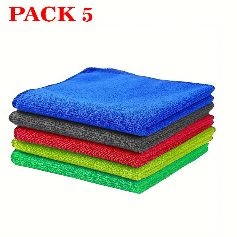 Progience 250 GSM Microfiber Hand Towel: Soft, Absorbent, and Durable (PACK OF 5)