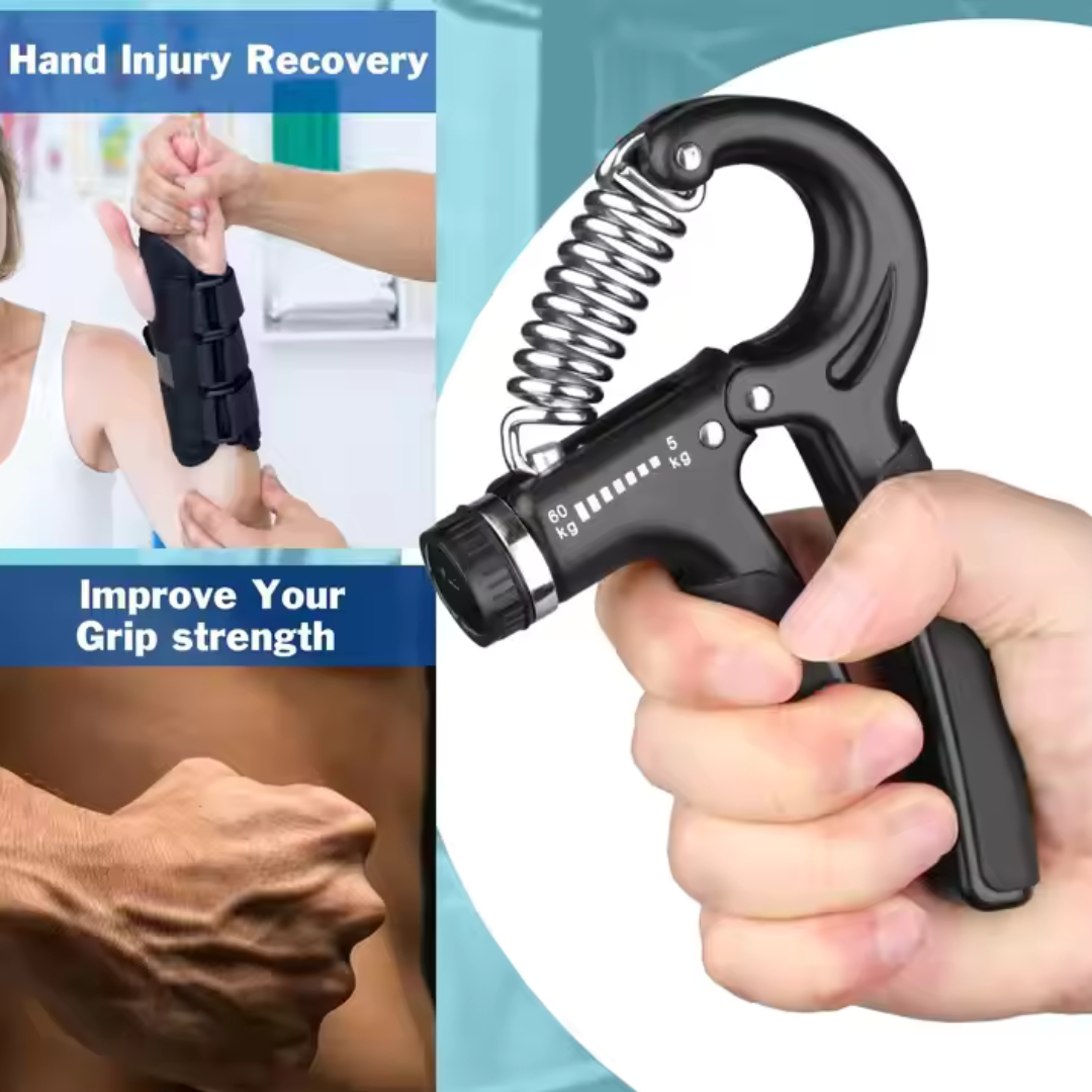 AJRO DEAL 4-in-1 Fitness Kit – Ab Wheel Roller, Hand Grip, Resistance Tube & Skipping Rope | Gym & Home Workout Accessories for Men & Women