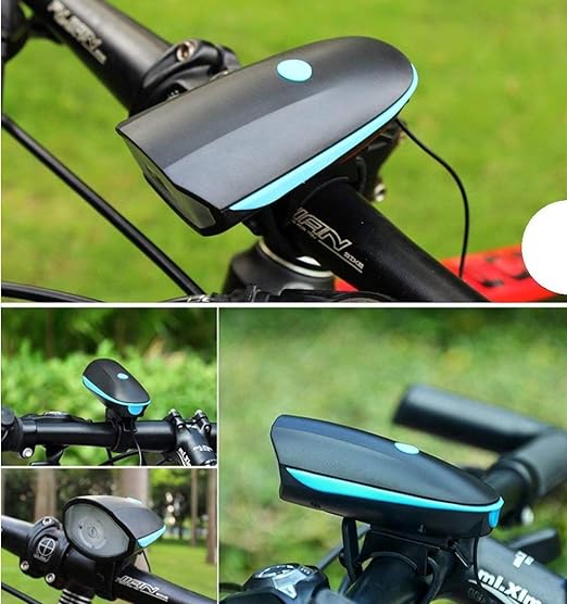USB Rechargeable Cycle Horn with Light with USB Rechargeable Cycle tail light LED Front Rear Light Combo