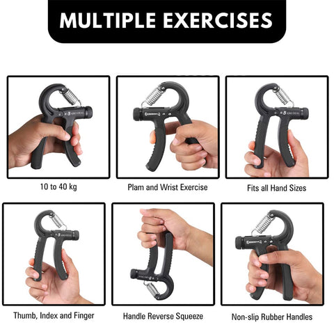 Hand Power Gripper & Finger Resistance Band for Gym Workout Hand Exercise Equipment to Use in Home for Forearm Exercise Finger Exercise Power Gripper