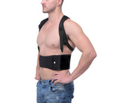 Premium Magnetic Back Brace Posture Corrector Shoulder Belt for Lower & Upper Back Pain Relief with Back Support Plates Man & Woman (Free Size)