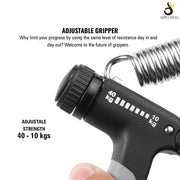 Adjustable Hand Grip Strengthener & Finger Stretcher for Gym Workout Hand Exercise Equipment to Use in Home for Forearm Exercise Finger Exercise Power Gripper