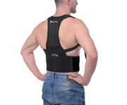 Premium Magnetic Back Brace Posture Corrector Shoulder Belt for Lower & Upper Back Pain Relief with Back Support Plates Man & Woman (Free Size)