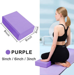 High Density Eva Foam Yoga Blocks Non Toxic Anti Skid Yoga Brick Block For Improve Strength And Aid Balance And Flexibility For Women Yoga Accessories Equipment (9 x 6 x 2.5) Inches
