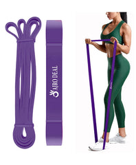 Heavy Resistance Band, Pull Up Assist Exersise Band, Fitness Training Loop Bands for Pull Ups, Stretching, Weight Loss & Powerlifting, Anti Snap Natural Latex (Purple, Heavy Resistance)
