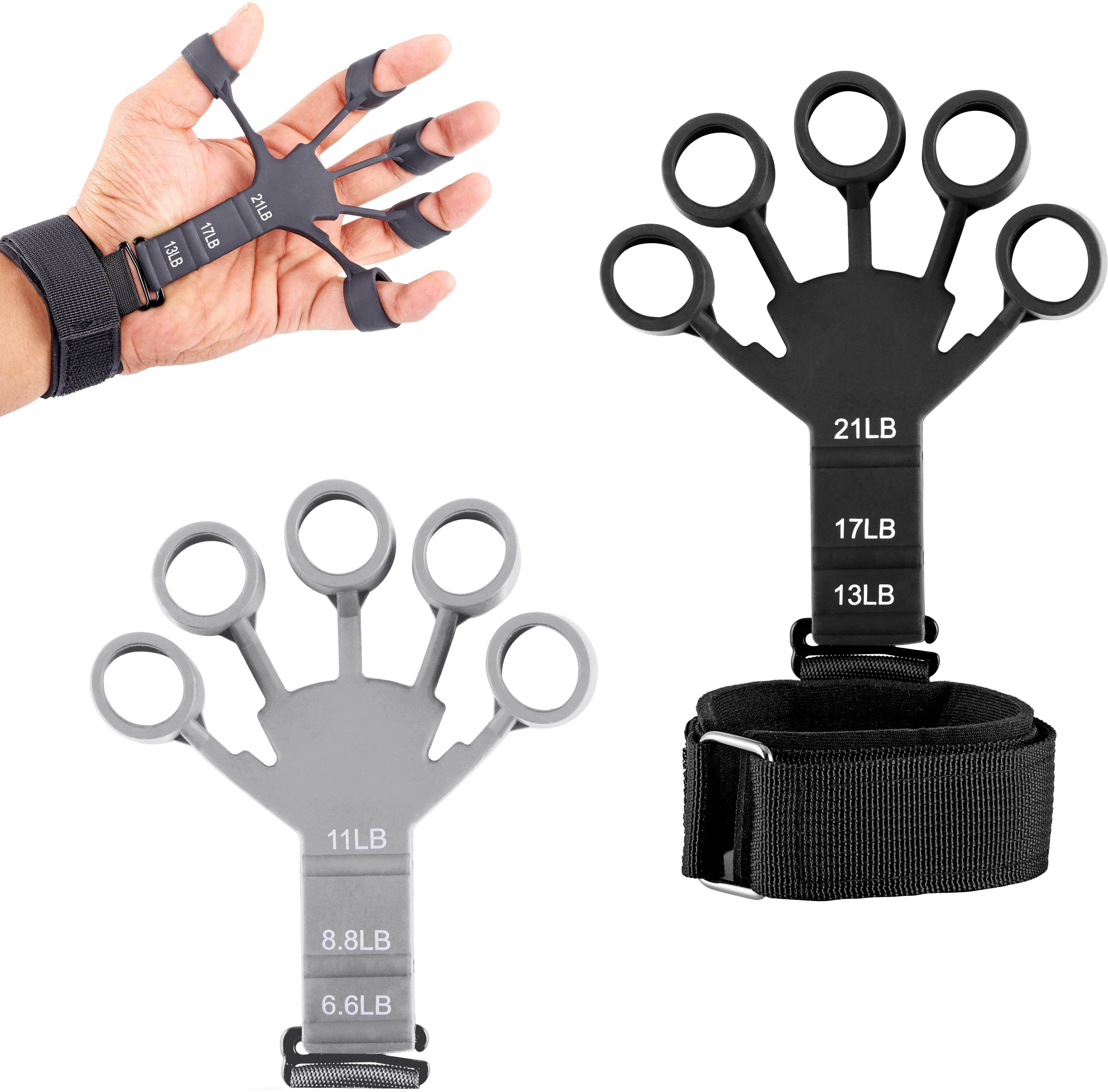 AJRO DEAL Hand Power Gripper & Finger Resistance Band | Hand Grip Strengthener for Muscle Building, Finger Exercise & Injury Recovery