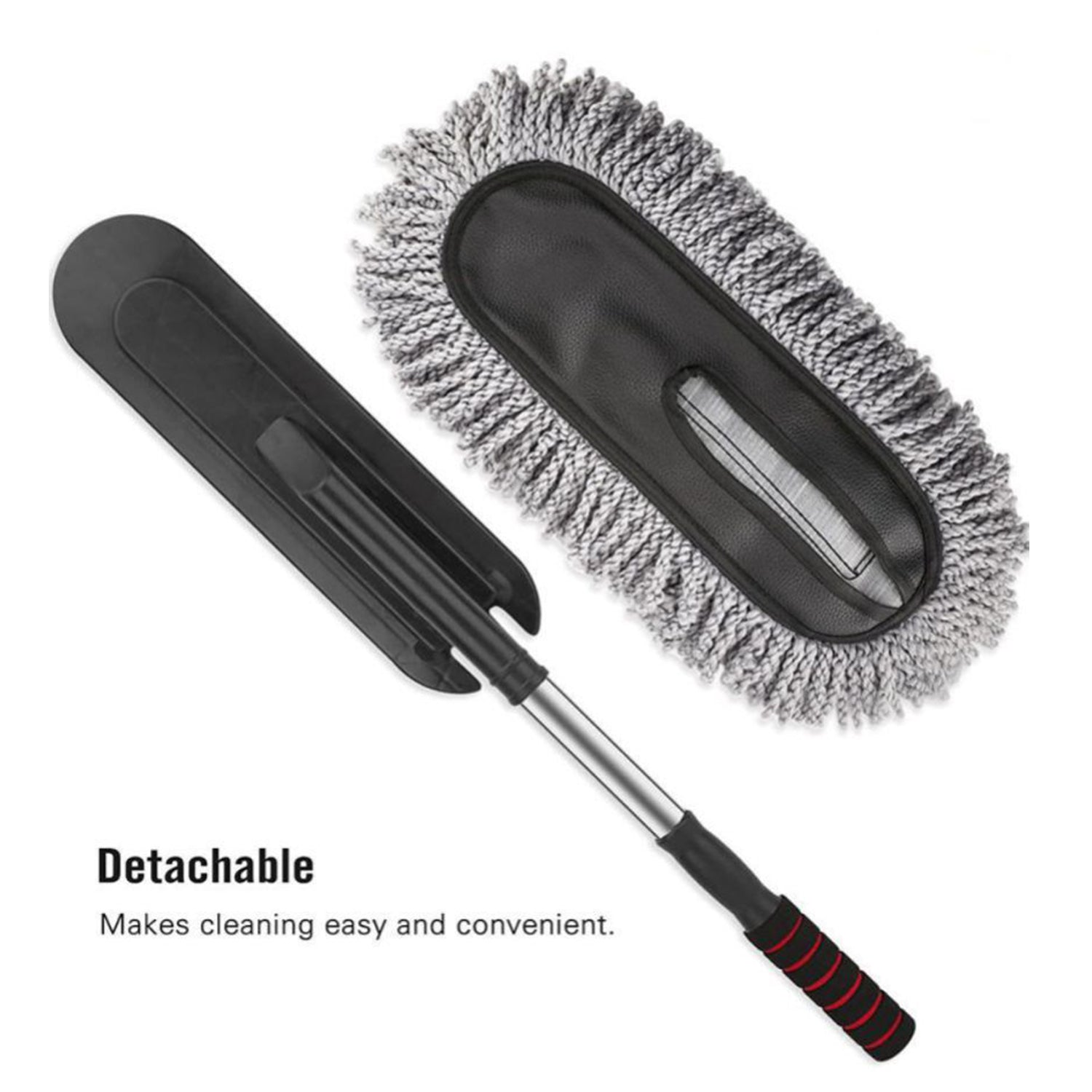 Progience Microfiber Wash Brushes With Long Handle Scalable Car Cleaning  Wet and Dry Duster