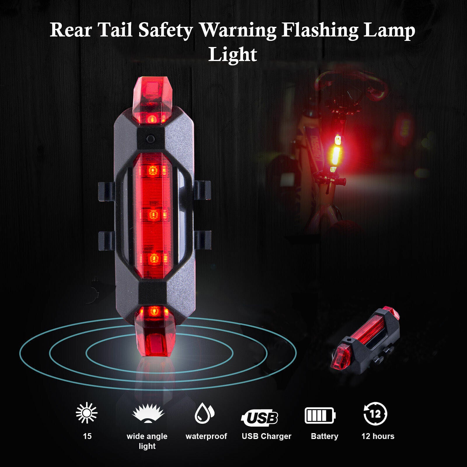 Rechargeable Cycle Tail Light: Eco-Friendly Safety