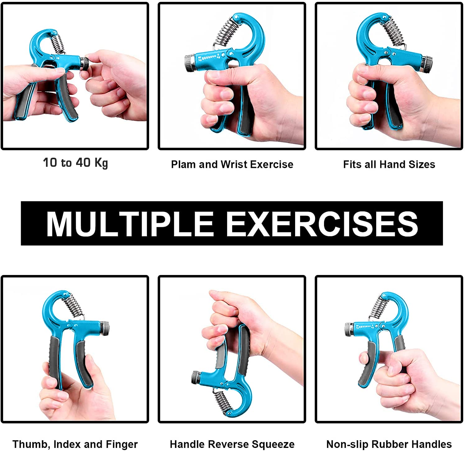 Adjustable Hand Grip Strengthener, Hand Gripper for Men & Women for Gym Workout Hand Exercise Equipment to Use in Home for Forearm Exercise, Finger Exercise