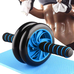 Anti Skid Double Wheel, Body AB Roller Exerciser for Abdominal Stomach Exercise Training with Steel Handle for Men, Women & Unisex