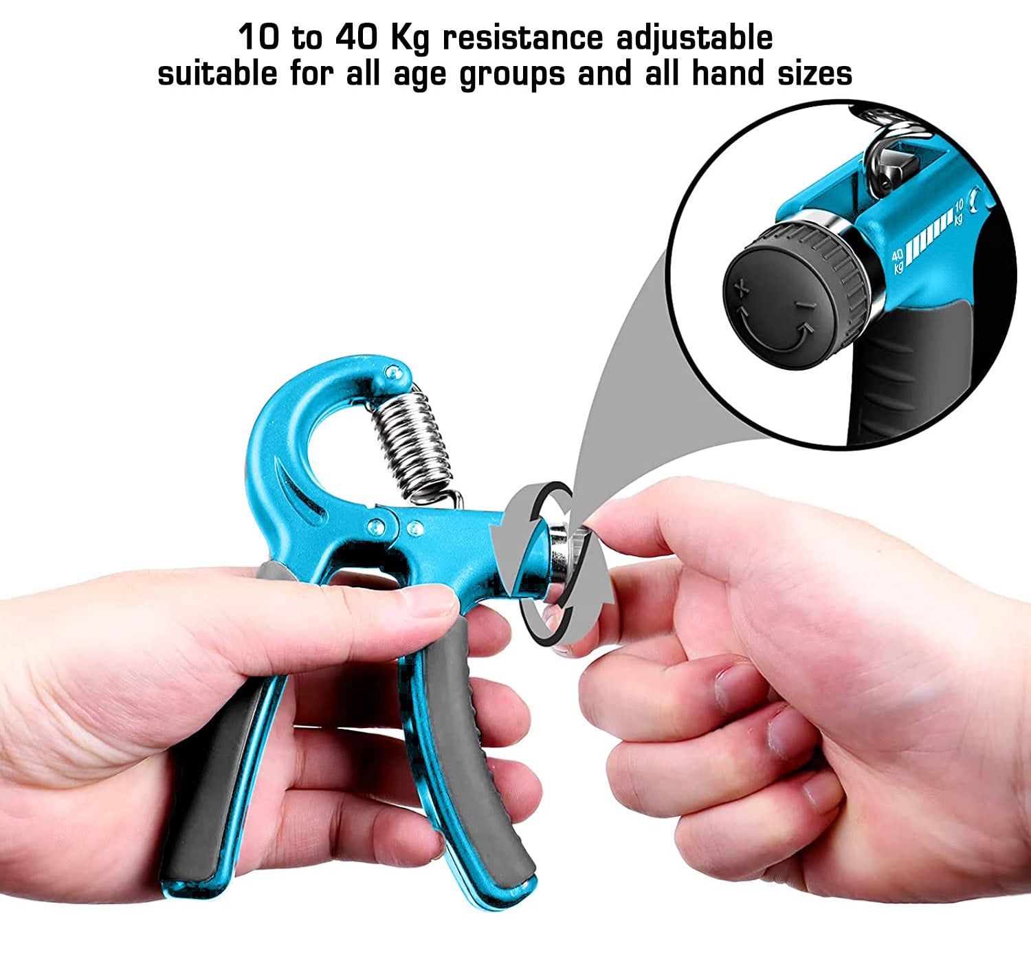 Adjustable Hand Grip Strengthener, Hand Gripper for Men & Women for Gym Workout Hand Exercise Equipment to Use in Home for Forearm Exercise, Finger Exercise