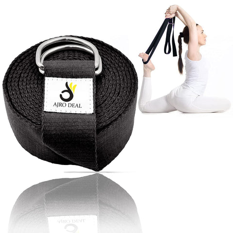 Yoga Stretch Belt/Strap with Extra Safe Adjustable D-Ring Buckle for P –  AJRO DEAL