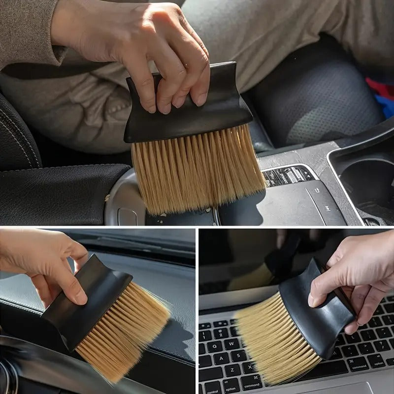 Progience 5 PCS car cleaning kit Microfiber Car Duster with Long Handle Car Cleaning Brush Exteriror and Interiror Car Cleaning Cloth Car MINI DASHBOARD + LARGE DASHBOARD Cleaner Brush for Car, Motorbike, SUVs Car Cleaning Kit