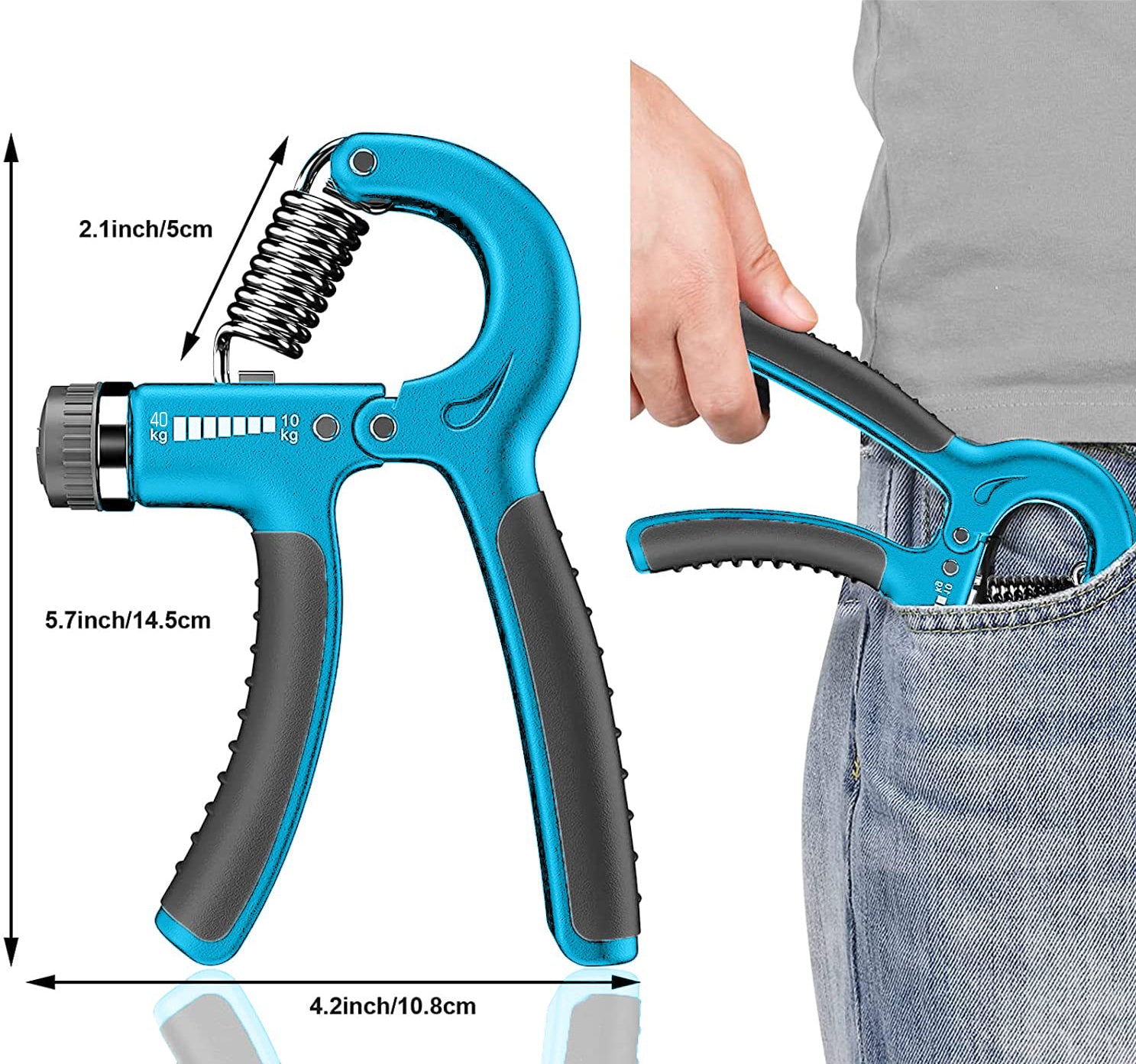 Adjustable Hand Grip Strengthener, Hand Gripper for Men & Women for Gym Workout Hand Exercise Equipment to Use in Home for Forearm Exercise, Finger Exercise