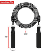 Skipping Rope, Workout rope, Jumping rope For Men And Women Adjustable Height Skipping Rope for Exercise, Gym, Sports Fitness With Foam Handel (Black)