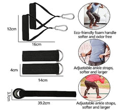 Portable 11 Pcs Resistance Bands for Workout Men & Women's | Exercise Rubber Fitness Band |Home Training Kit of (5 Toning Tubes, 1 Door Anchor, 2 Handles, 1 Carry Bag, 2 Legs Ankle Straps)