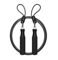 Skipping Rope, Workout rope, Jumping rope For Men And Women Adjustable Height Skipping Rope for Exercise, Gym, Sports Fitness With Foam Handel (Black)