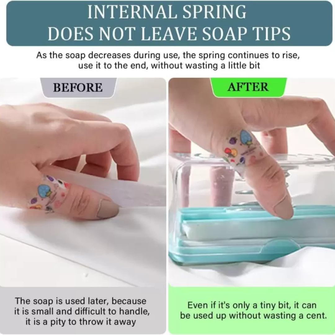 Soap Roller Dispenser,2-in-1 Portable Soap Dish & Soap Dispenser with Roller and Drain Holes, Multifunctional Soap Holder Foaming Soap Bar Box for Cleaning Cloth Brush