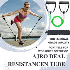 Single Toning Resistance Tube Band for Workout, Exercise, Home Gym, Full Body Fitness, Stretching