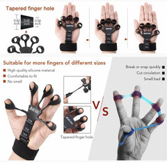 New Finger Gripper- Strengthener for Climbing, Guitar, Forearm,Exerciser for Hand, Finger, and Wrist Muscles-Compact and Portable Finger Stretcher (NEW-FINGER GRIPPER)