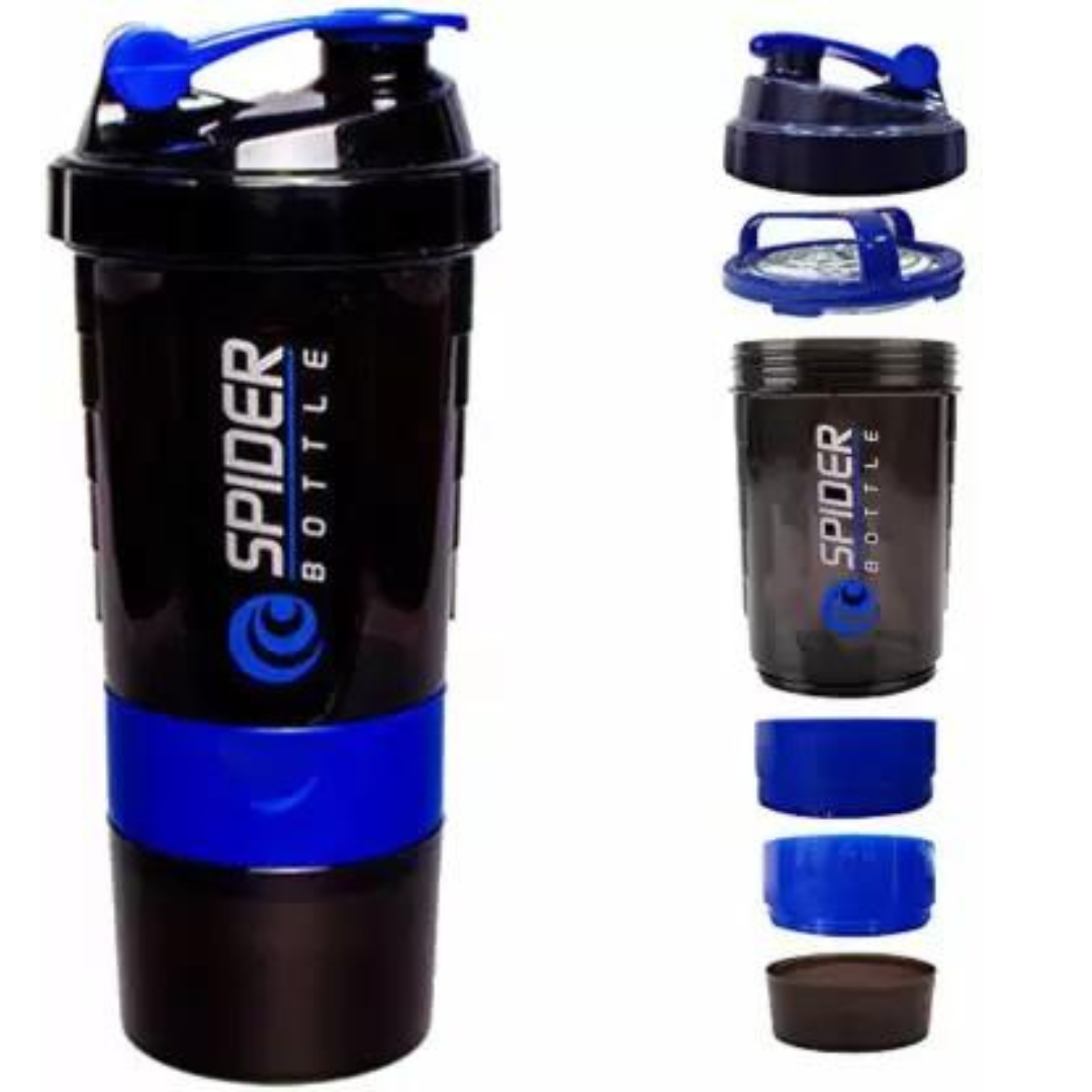 Gym Shaker Bottle, Shakers for Protein Shake with 2 Storage Compartment Gym protein shaker for workout