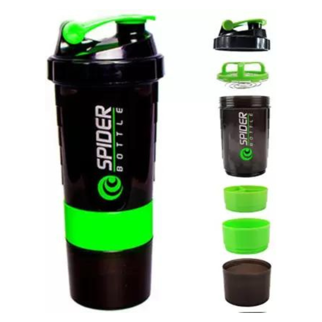 Gym Shaker Bottle, Shakers for Protein Shake with 2 Storage Compartment Gym protein shaker for workout