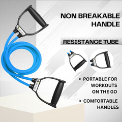 Double Toning Resistance Tube & Adjustable Hand Grip for Body Workout Equipment Resistance Tube