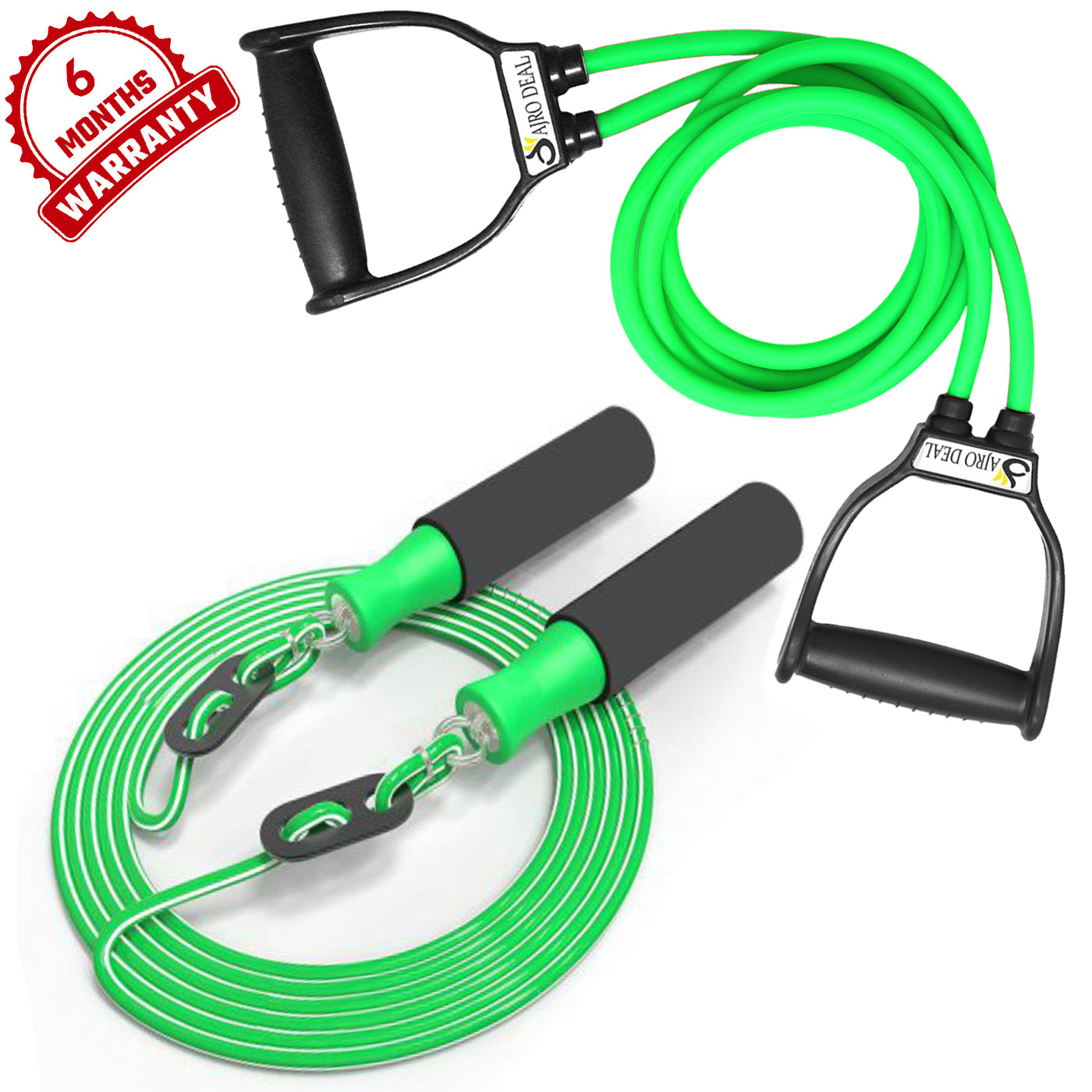 Double Toning Resistance Tube Band with Skipping Rope Exercise Band for Full Body Workout Resistance Tube Band Gym Workout Exercise Equipment Home Gym Equipment for Men and Women