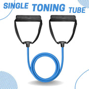 Single Resistance Bands Toning Tube Exerciser for Fitness, Stretching, Workout, Home and Gym