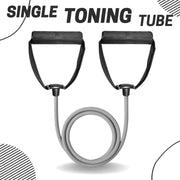 Single Resistance Bands Toning Tube Exerciser for Fitness, Stretching, Workout, Home and Gym