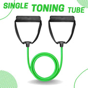 Single Toning Resistance Tube Band for Workout, Exercise, Home Gym, Full Body Fitness, Stretching