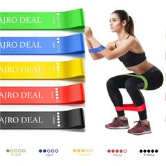 Natural Latex Resistance Loop Bands | Smell-Free & Skin Friendly | Useful for Hips, Arms & Legs Workouts. Tear Resistant & Anti-Slip | Theraband for Fitness & Toning.